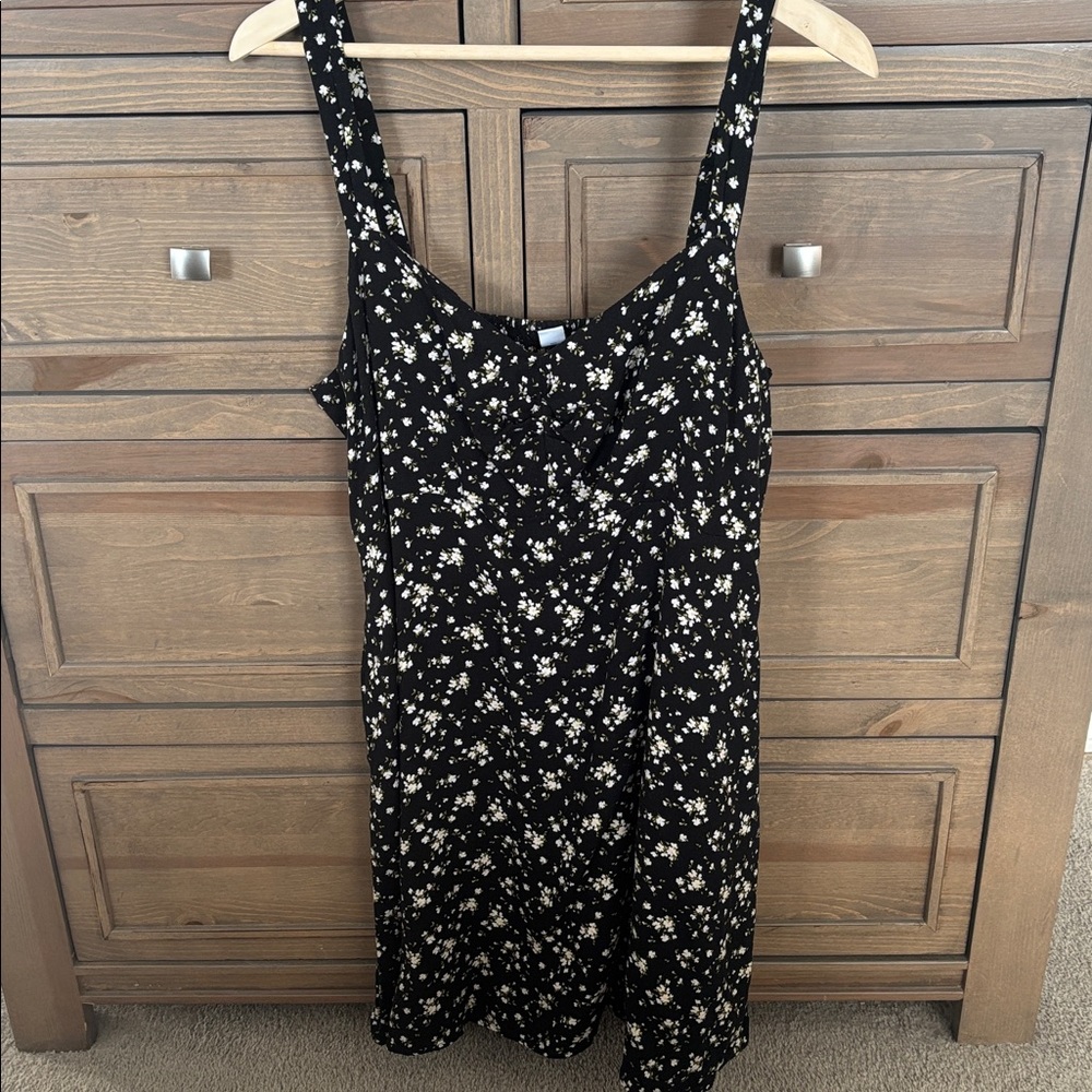 Black Floral Mini Dress